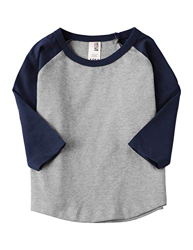 Image of Hat and Beyond Kids Raglan Jersey Child Toddler Youth Uniforms 3 /4 Sleeves T Shirts