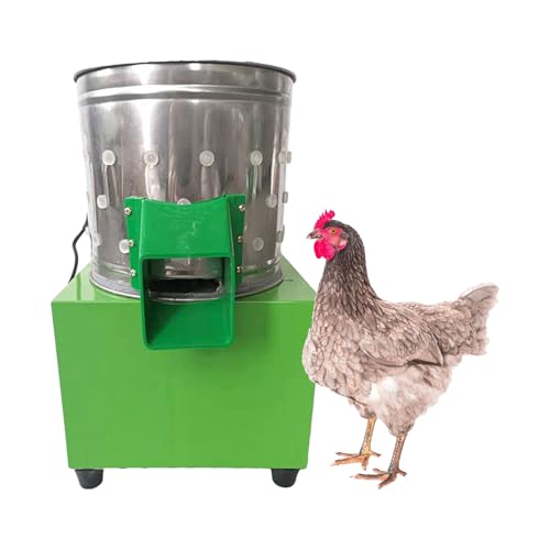 Commercial 220V Chicken Plucker, Stainless Steel Chicken De-Feather Machine With 110 Rubber Fingers For Poultry Chicken, Duck, Turkey, Quail