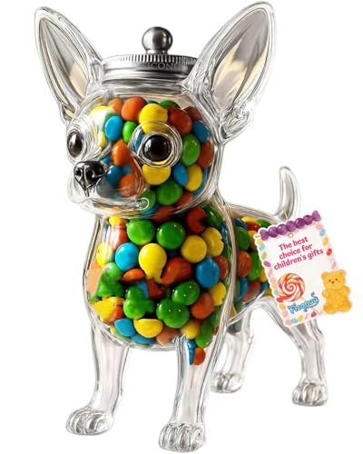 Chihuahua Candy Jar, Cute Airtight Dog Snack Container for Cookies, Candy, Coffee Pods,...
