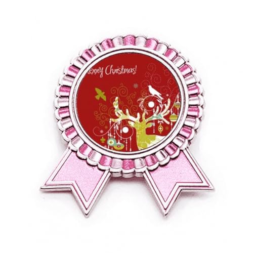 Broche cerf de Noël en métal rose M, l'élégance pure Art déco