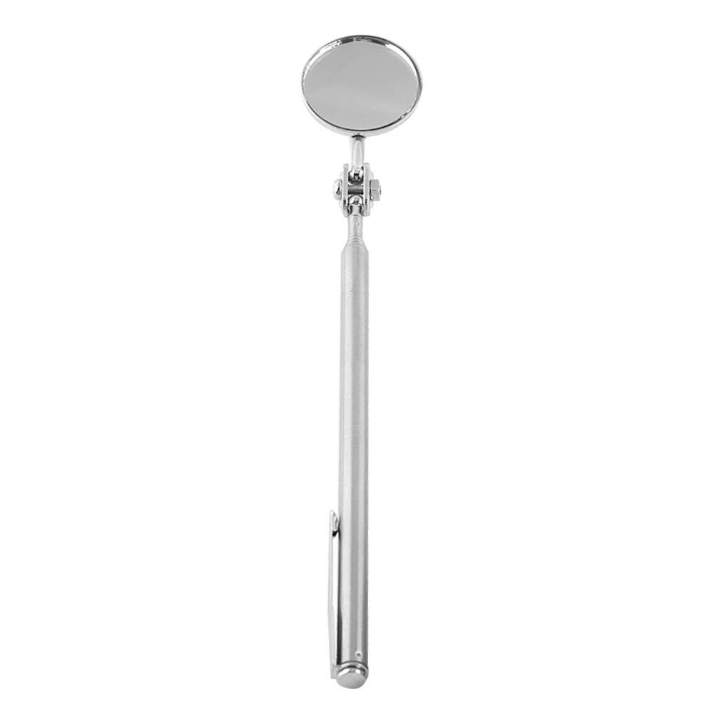 SacJkt Telescopic Inspection Mirror, Portable Round 360 Degree Rotating Inspection Mirror, 50MM Stainless Steel Inspection Mirror For Mechanics Cars
