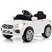 Costzon Kids Ride On Car, 6V RC Parental Remote Control & Foot Pedal Manual Modes, Battery Powered Vehicle w/LED Lights MP3 Functions, White