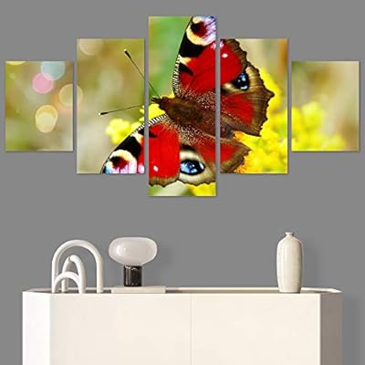 SIGNWIN 5 Panel Canvas Wall Art Open Wings...