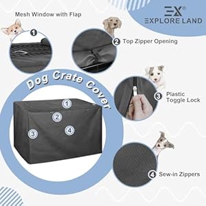 Explore Land Dog Crate Cover for 36 Inches Wire Cage Heavyduty Lattice Pet Kennel Covers Compatible with 1 2 3 Doors Standard Metal Crate black  Cucciolini Doodles Explore land dog crate cover for 36 inches wire cage heavy duty lattice pet kennel covers compatible with 1 2 3 doors standard metal crate black   cucciolini doodles
