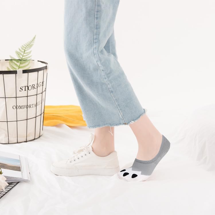 Image of Benefeet Sox Funny No Show Socks Womens Girls Fun Animals Novelty Low Cut Socks Cute Crazy Sock Non Slip Christmas Gifts