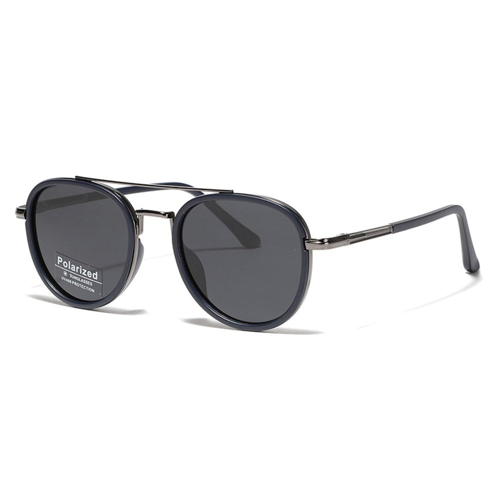 Sonnenbrille Polarisierte Herren Retro Damen Fahrbrille Rahmen/270(Blue)