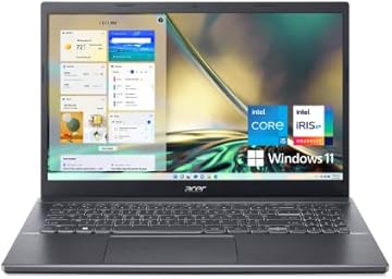 Aspire 5 A515-57-53T2 Slim Laptop | 15.6" Full HD IPS Display | 12th Gen Intel Core i5-1235U | 8GB DDR4 | 512GB NVMe SSD | 802.11ax Wi-Fi 6 | Thunderbolt 4 | Backlit Keyboard | Windows 11 Home