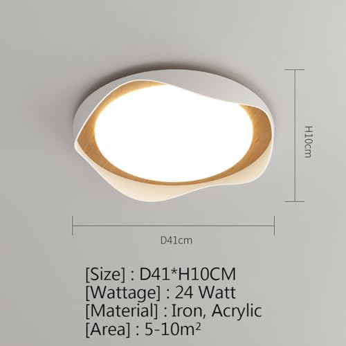 Plafonnier LED moderne blanc 40 cm pour éclairage de chambre