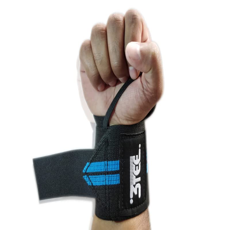 2Line Wrist Supporter for Gym Wrist Band for Men Gym & Women with Thumb Loop Straps - Wrist Wrap Gym Accessories-image-33