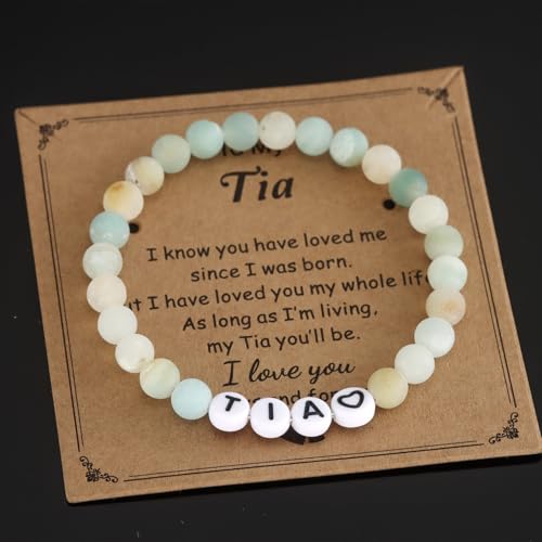 Kivosliv Tia Jewelry for Women from Niece Nephew Best Aunt Birthday Mothers Day Gift for Tia2