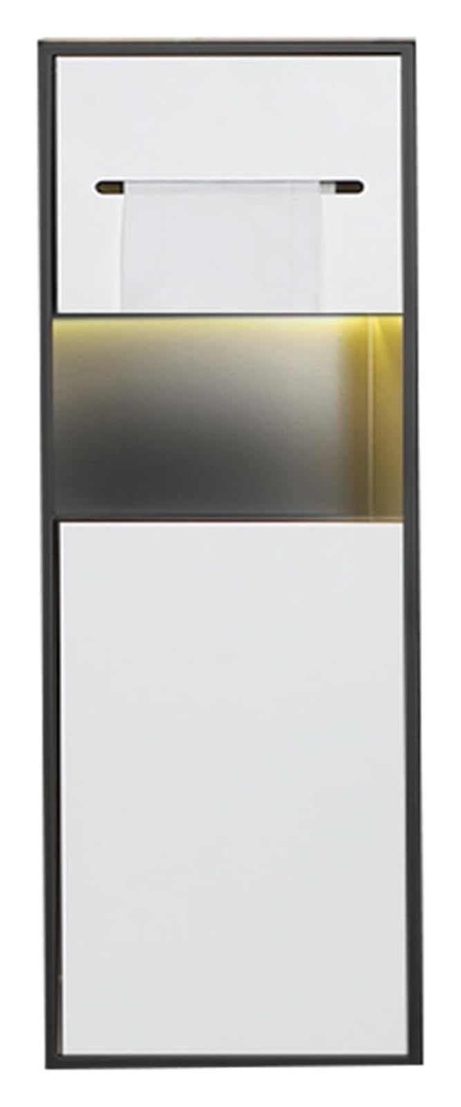 Portarrollos Empotrado, Nicho empotrable Tres en uno de Acero Inoxidable con o sin luz(Gold,616x196x125mmWithout)