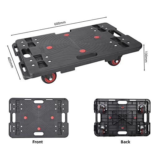 Carrito plegable portátil con ruedas giratorias 330 lbs miniatura 5
