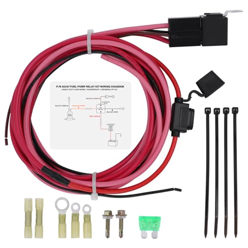 Electric Fuel Pump Relay Kit Universal Fit 12V System 80 AMP