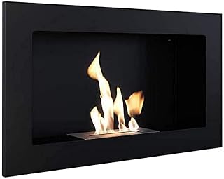 KRATKI ethanol fireplace Golf 2, hanging real fire wall fireplace with TÜV certificate | Dimensions in cm: H36 x W62 x D11, fire length 15 cm | Fuel: Ethanol for soot- and smokeless fire magic