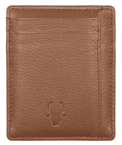 Image of WildHorn Leather Card Holder for Men & Women (Tan)