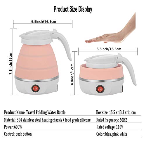 Tetera eléctrica plegable portátil 600 ml, 110V miniatura 2