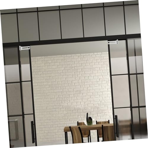 Uonlytech 2 pares de bisagras para puerta plegable y cerradura combinada para puertas de clóset, con pestillo de seguridad, plástico y metal miniatura 3