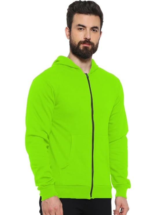 Fashion Men's Color Green Winter Hooded Sweatshirt-image-2