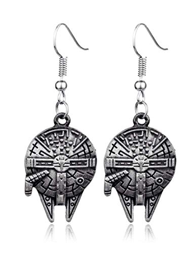 Star wars millennium falcon earrings, keychain and pendant neckla…