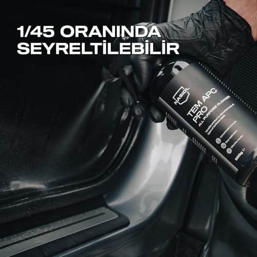 Nasiol Tem Apc Pro Araç İçi Çok Amaçlı Temizleyici-500 Gr-Koltuk,Tavan,Plastik,Döşeme,Lastik Temizleme,Detailing,Süper Güçlü Leke Çıkarıcı,Temizlik Spreyi