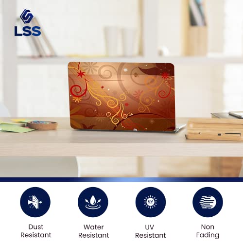 Image of LSS 15 15.6 Inche Laptop Notebook Skin Sticker with 2 Wrist Pads - Reusable Cover Protector Vinyl Sticker Cover Decal Fits 13 inch - 16 inch HP Asus Acer Samsung - Floral Vines Pattern