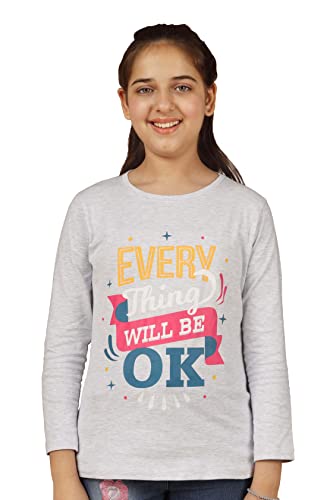 Image of KYDA KIDS Girls Cotton Full Sleeve Printed T-Shirt (Pack of 3)