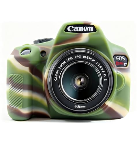 Image of Case for Canon EOS Rebel T7 Rebel T6 Camera, Soft Silicone Rubber Protective Camera Case Cover Accessories, Lightweight, Anti-Scratch with Button Marking for EOS Rebel T7 T6 (Camouflage)