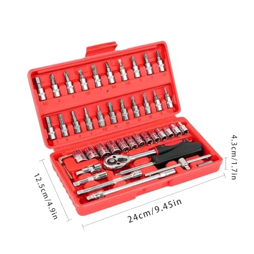 Kit de herramientas combinadas para reparación auto 46 piezas miniatura 7