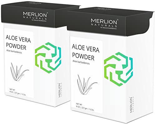 Aloe Vera Powder by Merlion Naturals | Aloe Barbadensis | 100% Pure and Natural