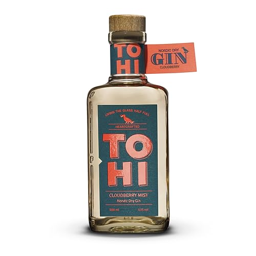 TOHI Nordic Dry Gin Cloudberry | fruttato, aromatico, fresco | Moltebeere, frutto della passione, arancia | Gin artigianale in piccoli lotti dall'Estonia | 43% | 500 ml