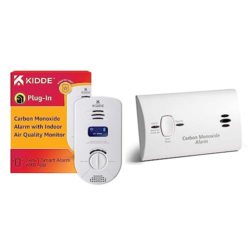 Kidde Smart Carbon Monoxide Detector & Indoor Air Quality Monitor & Carbon Monoxide Detector, Battery Powered CO Alarm with LEDs, Test-Reset Button, Low Battery Indicator, Portable Kidde Smart Carbon Monoxide Detector & Indoor Air Quality Monitor & Carbon Monoxide Detector, Battery Powered CO Alarm with LEDs, Test-Reset Button, Low Battery Indicator, Portable
