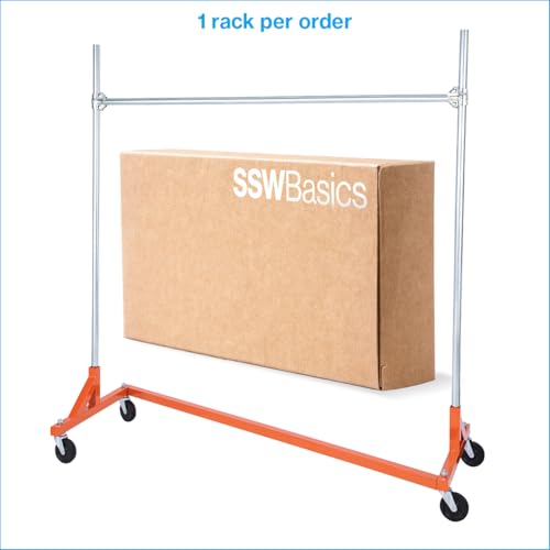 SSWBasics Heavy-Duty Single-Rail Z-Truck Clothing Rack