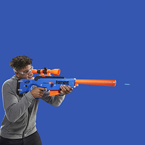NERF Fortnite BASR-R Bolt Action Blaster -- Includes 3 Bush Targets, Removable Scope, Removable 6-Dart Clip, 6 Official Elite Darts - Image 4