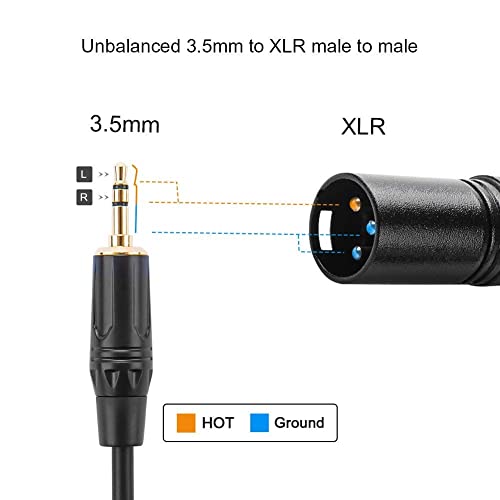Cablecreation Bundle – 2 Items 3.5Mm To Xlr Cable 10Ft, 3.5Mm Male To Xlr Male + 3.5Mm Male To Xlr Female Microphone Cable For Phone, Tablet, Laptop, Microphone, Amplifier, Audio Board #TOP1