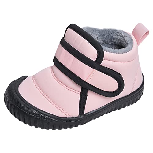 Toddler Snow Boots Boys Girls Cozy Fleece Winter Ankle Boots Non-Slip Faux Fur Booties Little Kids Warm Walking Shoes