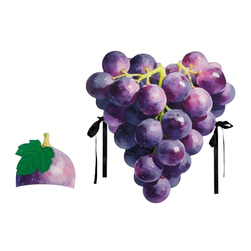 Genérico Adults Grape Costume - Gag Joke Fruit Outfit with Hat | Halloween Grape Costume for Women, Men, Elderly, Birthday, Stage Performance, Cosplay, Event, Gathering, Party Fun