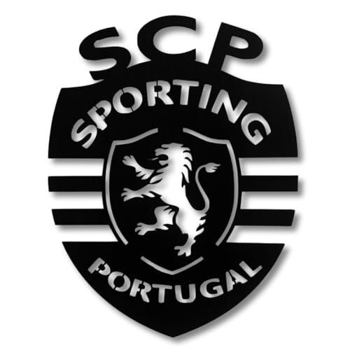 BUYLUX Cuadro Escudo Sportig Lisboa Pared Madera - Decoracion Habitacion, Hogar Moderno - Regalos Originales para Hombre, Niño - Cuadros Decoracion Salon Modernos - Poster Futbol (Sporting Lisboa)