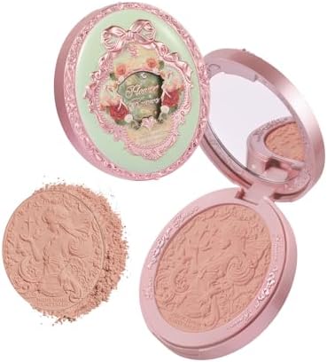 Flower Knows Midsummer Fairytales Velvet Embossed Blush,Taupe Nude Matte Powder Blush for Cheeks,Buildable & Blendable Face Makeup,Soft Long-Lasting Make Up for Women & Girls,0.17 Oz(05 Valley Lily)