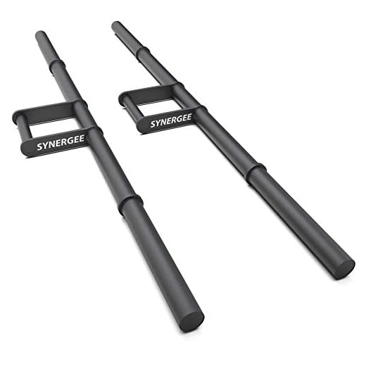 Synergee Farmer Walk Handles – Farmer Carry Barbell Style Handle for Loaded Carries – Sold in Pairs, 23 lbs per Handle – Full Body, Functional Exercise Equipment