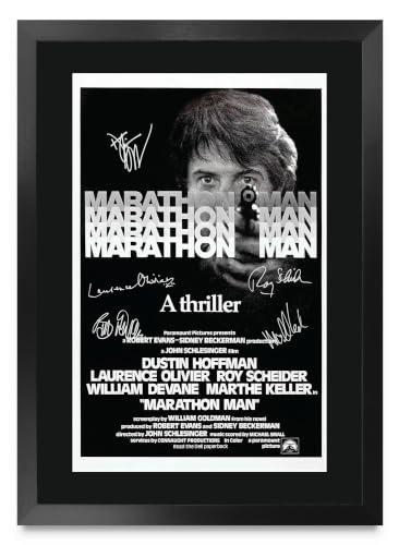 Cartel de Marathon Man 1976 Dustin Hoffman enmarcado A3 para cinéfilos coleccionistas de cine