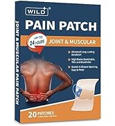 Muscle Heat Patches for Pain Relief - 20 Large 100% Natural Heat Pacthes with Menthol - Great for...