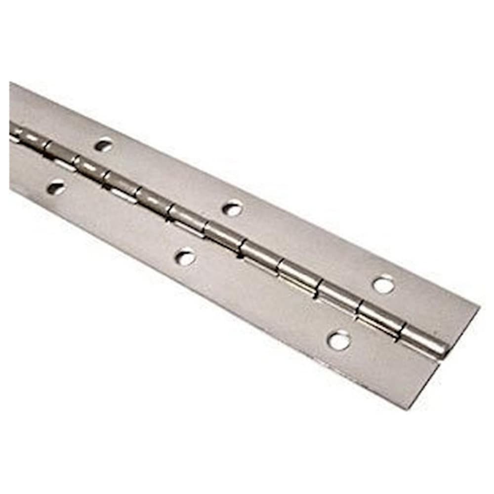 Merriway BH07638 Piano Hinge Satin Chrome 6 Inch x 1.1/4 Inch, Silver