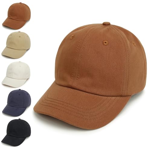 Yanwang Bebé Niños Color Sólido Gorras De Béisbol De Algodón Ajustable Sun-Sombrero Para Niños Pequeños Niñas Caramel,2-5years