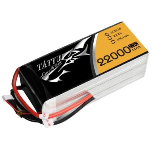 Original Tattu 22000mAh 25C 22.2V 6S1P XT90-S LiPo Battery