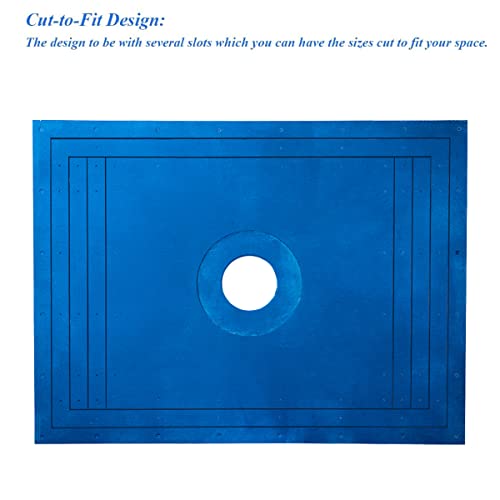 Tile Shower Pan Kit 48X36" | Cut-To Fit | Including: Shower Pan, Adjustable Shower Drain, And Waterproof Membrane. (Center Drain) #TOP4