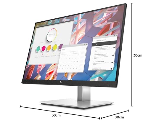 HP E-Series E24 G4 écran PC 24" 1920 x 1080 Pixels Full HD LCD Noir, Argent