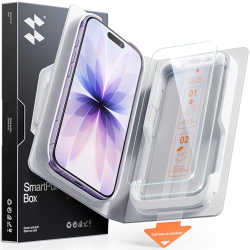 Image of SMARTDEVIL 2 Pack Tempered Glass Screen Protector for iPhone 17 | SmartPull Box Bubble-Free Instant Install Applicator, 9H Military-Grade Protection, Case-Friendly