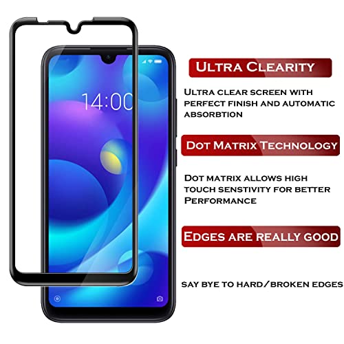 Image of Screen Protector for Huawei Honor Y6 Prime 19 | Y6 19 | Y6 Pro | Y6s (Black) Tempered Glass Edge-to-Edge 6D Screen Guard With Installation Ki