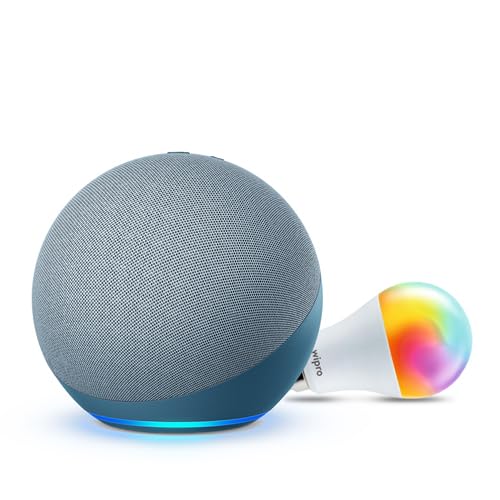 Amazon Echo (4th Gen, Blue) Smart Home Speaker Combo with Wipro Simple Setup 9W LED Smart Bulb | with Bluetooth and Alexa-image-38