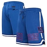 Pro Standard Mens NFL New York Giants Classic Chenille Athletic Short Dodger Blue 2XL
